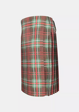 Traditional_Clan_McDermott_Tartan_kilt_left_image_with_pleated_design_and_adjustable_buckles_for_men