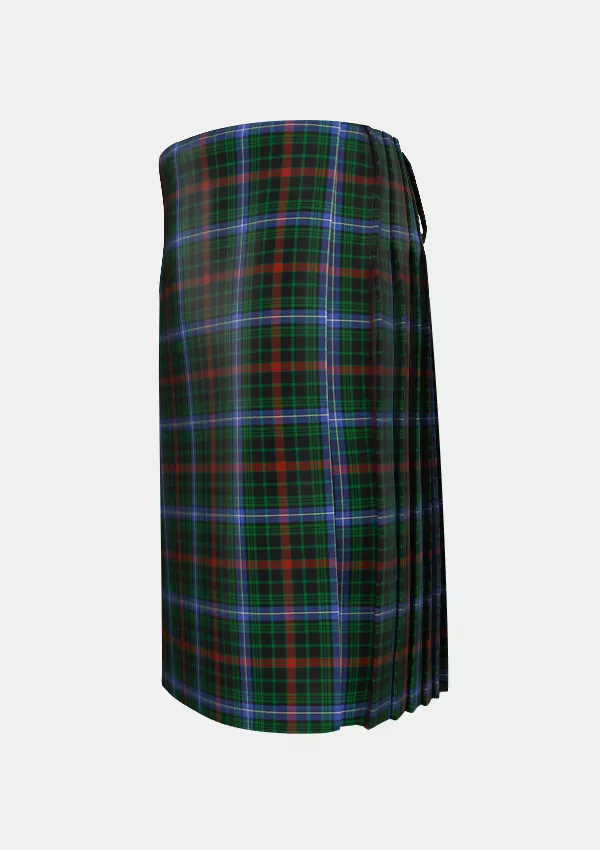 Traditional_Clan_McKean_Tartan_kilt_left_image_with_pleated_design_and_adjustable_buckles_for_men