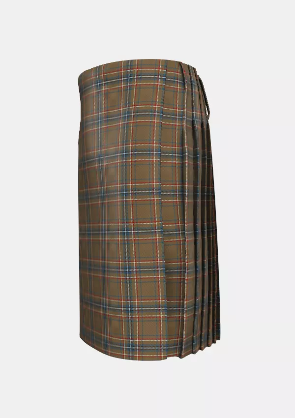 Traditional_Clan_Spencer_Tartan_kilt_left_image_with_pleated_design_and_adjustable_buckles_for_men