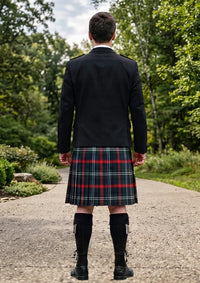Traditional_Clan_Sutherland_Tartan_Kilt_and_Argyle_Jacket_Kilt_Outfit_back_image
