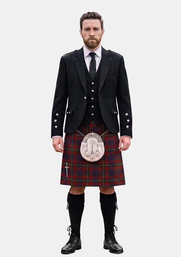 Traditional_Clare_County_Tartan_2248_Kilt_and_Argyle_Jacket_Kilt_Outfits_front_image