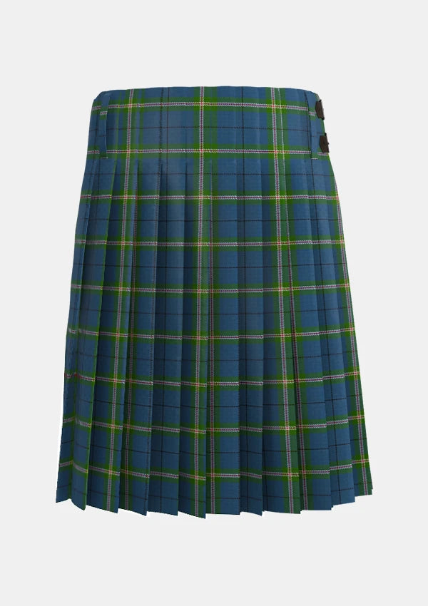 Traditional_Cleland_Tartan_kilt_6639_back_image_with_pleated_design_and_adjustable_buckles_for_men