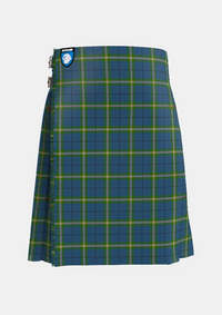 Traditional_Cleland_Tartan_kilt_6639_front_image_with_pleated_design_and_adjustable_buckles_for_men