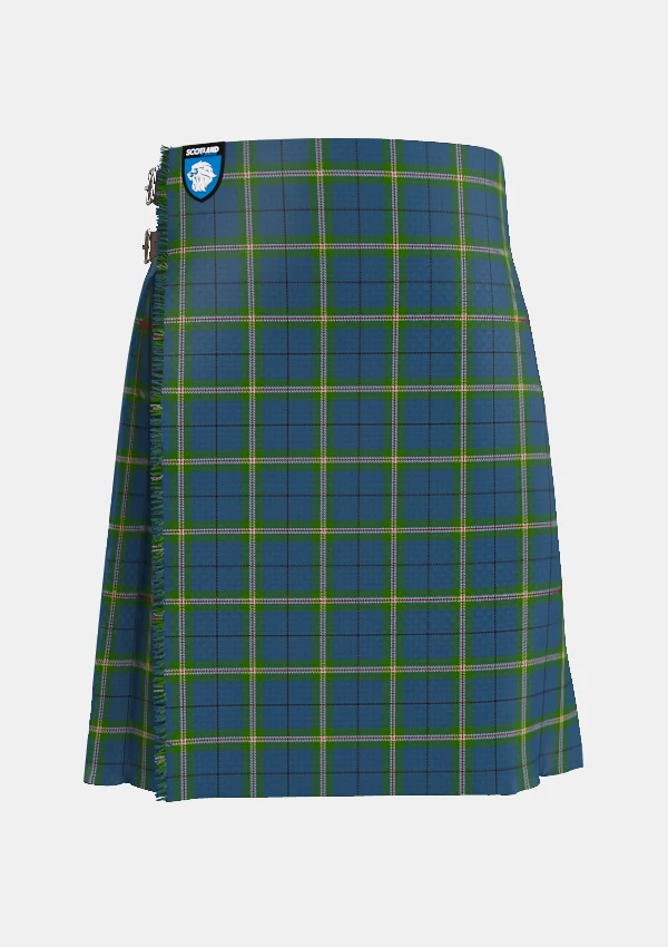 Traditional_Cleland_Tartan_kilt_6639_front_image_with_pleated_design_and_adjustable_buckles_for_men