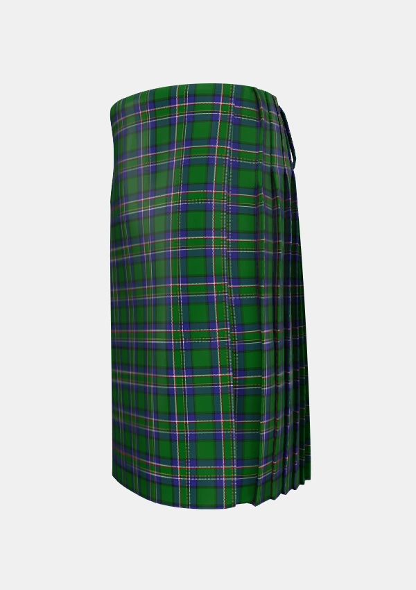 Traditional_Cockburn_Old_Pattern_Tartan_1578_kilt_left_image_with_pleated_design_and_adjustable_buckles_for_men
