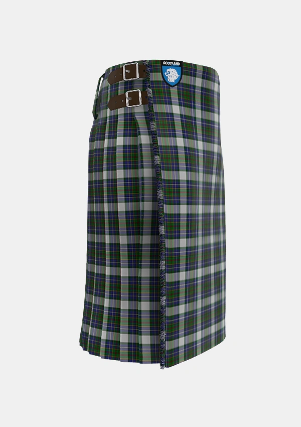 Traditional_Cockburn_of_Ormiston_Dress_Tartan_1579_kilt_right_image_with_pleated_design_and_adjustable_buckles_for_men