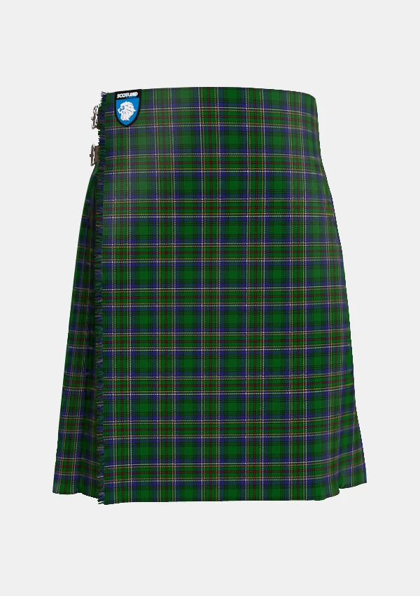 Traditional_Cockburn_tartan_front_image_with_pleated_design_and_adjustable_buckles_for_men