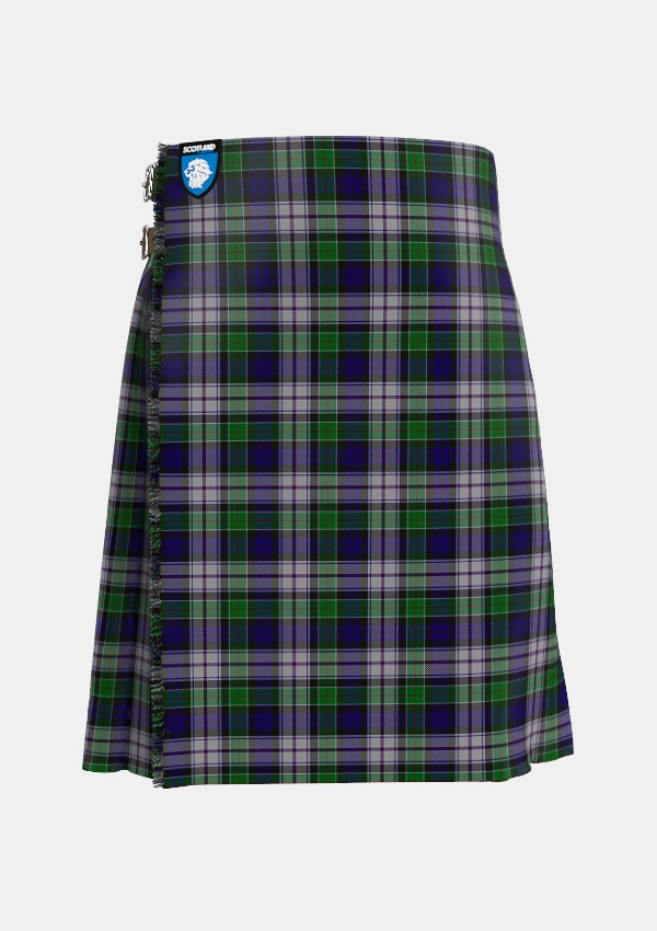 Traditional_Colquhoun_Dress_Tartan_1960_kilt_front_image_with_pleated_design_and_adjustable_buckles_for_men