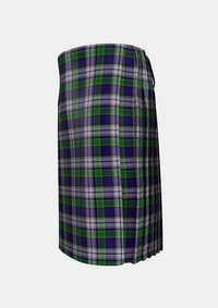 Traditional_Colquhoun_Dress_Tartan_1960_kilt_left_image_with_pleated_design_and_adjustable_buckles_for_men