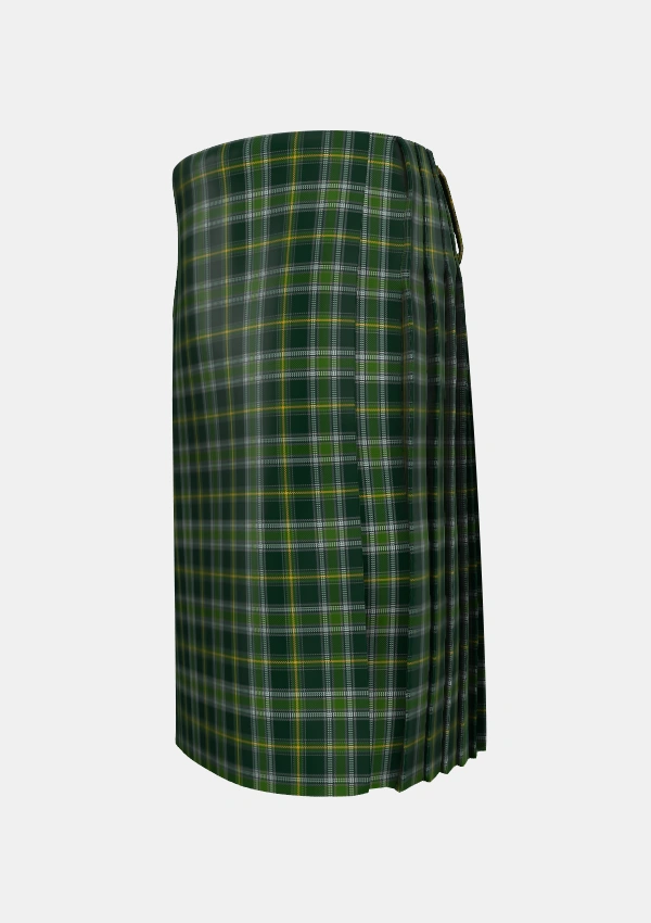 Traditional_Connell_Hunting_Tartan_13944_kilt_left_image_with_pleated_design_and_adjustable_buckles_for_men
