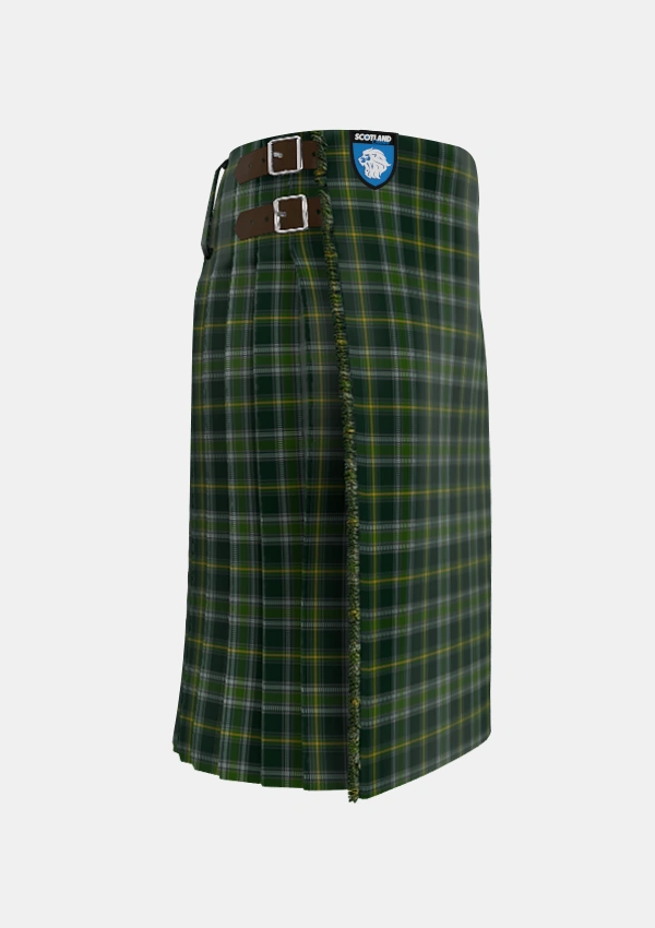 Traditional_Connell_Hunting_Tartan_13944_kilt_right_image_with_pleated_design_and_adjustable_buckles_for_men
