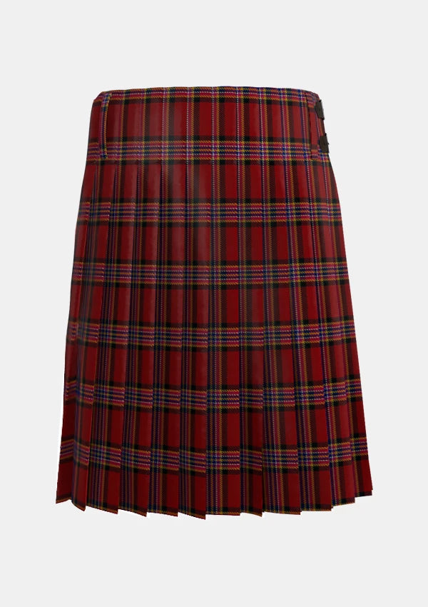 Traditional_Conroy_Tartan_kilt_1626_back_image_with_pleated_design_and_adjustable_buckles_for_men
