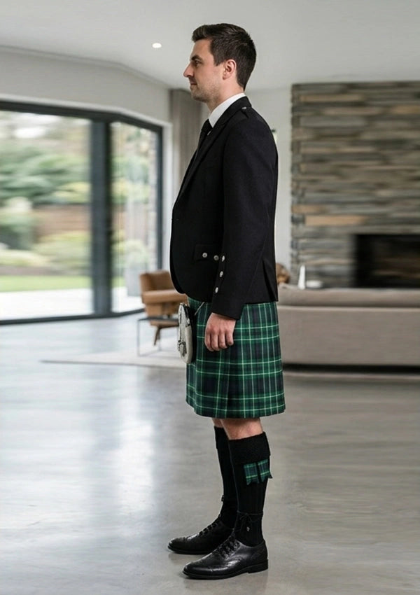 Traditional_Cornish_tartan_Kilt_and_Argyle_Jacket_Kilt_Outfit_left_image