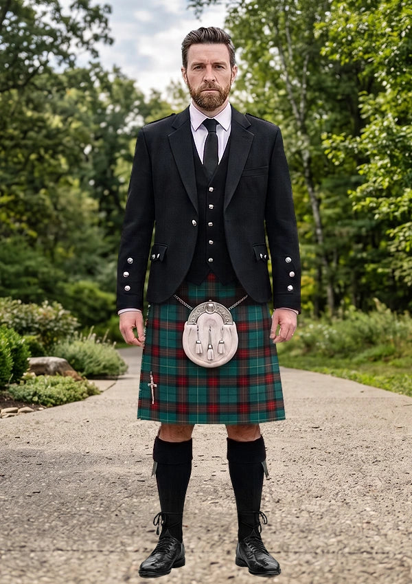 Traditional_Cornwall_Tartan_7057_Kilt_and_Argyle_Jacket_Kilt_Outfit_front_image
