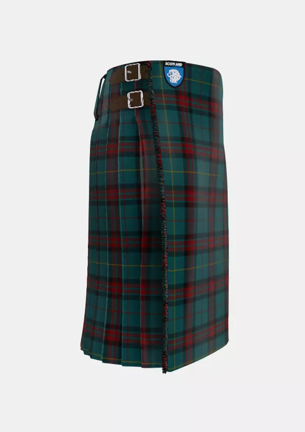 Traditional_Cornwall_Tartan_7057_kilt_right_image_with_pleated_design_and_adjustable_buckles_for_men