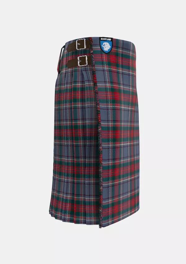 Traditional_County_Louth_Irish_Tartan_kilt_right_image_with_pleated_design_and_adjustable_buckles_for_men