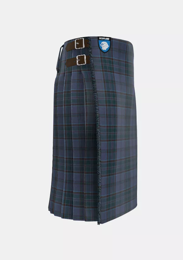 Traditional_County_Wicklow_Tartan_kilt_right_image_with_pleated_design_and_adjustable_buckles_for_men