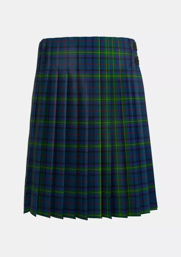 Traditional_Cowie_Tartan_6868_kilt_back_image_with_pleated_design_and_adjustable_buckles_for_men