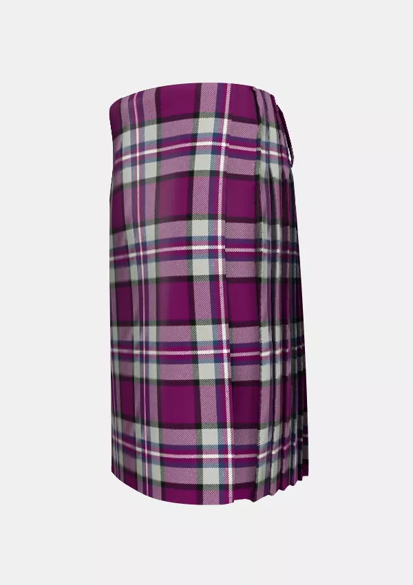Traditional_Cramer_Tartan_kilt_left_image_with_pleated_design_and_adjustable_buckles_for_men