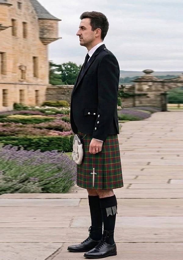 Traditional_Creek_Indian_Nation_Tartan_Kilt_and_Argyle_Jacket_Kilt_Outfit_left_image