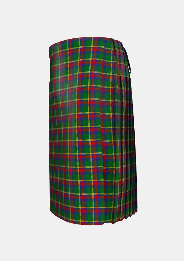 Traditional_Creek_Indian_Nation_Tartan_kilt_4610_left_image_with_pleated_design_and_adjustable_buckles_for_men