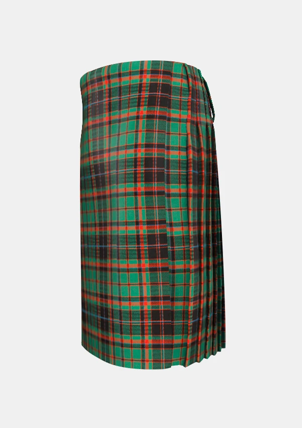 Traditional_Cuming_Hunting_Axcient_Tartan_kilt_left_image_with_pleated_design_and_adjustable_buckles_for_men