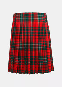 Traditional_Cumming_Red_Modern_Tartan_kilt_back_image_with_pleated_design_and_adjustable_buckles_for_men