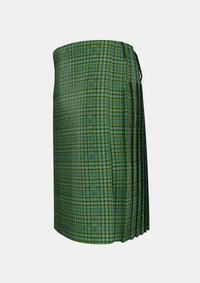Traditional_Currie_of_Balilone_Tartan_778_kilt_left_image_with_pleated_design_and_adjustable_buckles_for_men