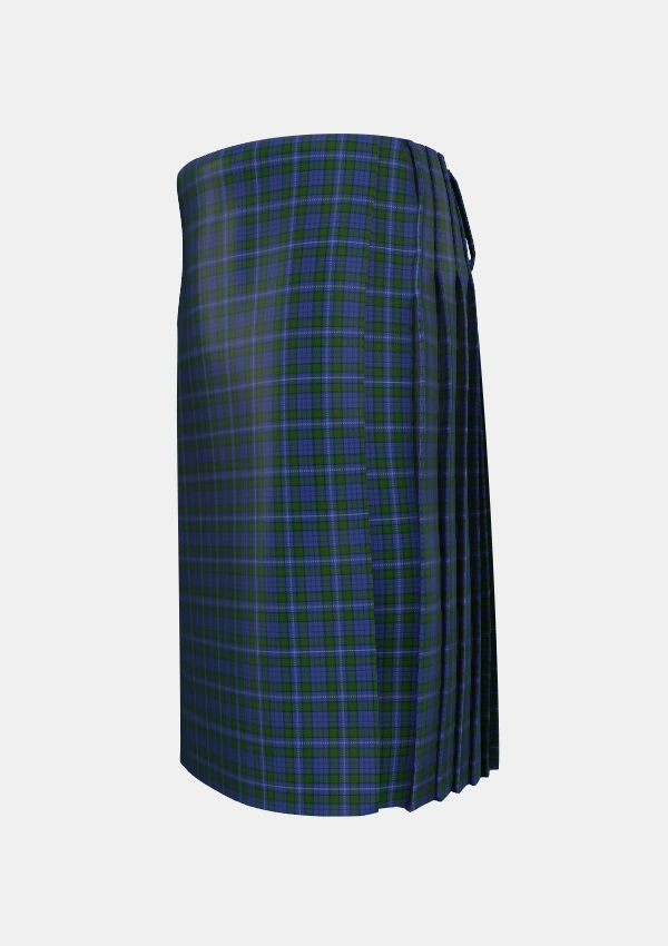 Traditional_Dalmeny_Tartan_289_kilt_left_image_with_pleated_design_and_adjustable_buckles_for_men