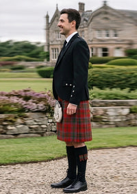 Traditional_Dalziel_tartan_970_Kilt_and_Argyle_Jacket_Kilt_Outfit_left_image
