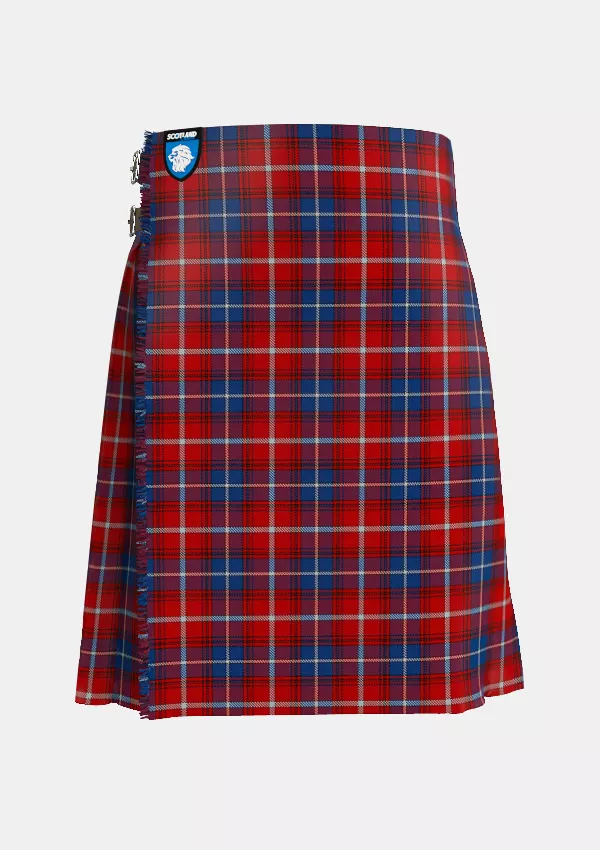 Traditional_Danish_Tartan_kilt_front_image_with_pleated_design_and_adjustable_buckles_for_men