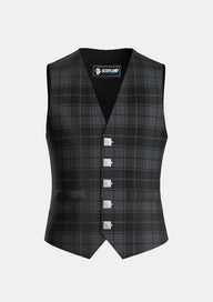 Traditional_Dark_Grey_Highlander_Tartan_Waistcoat_front_image