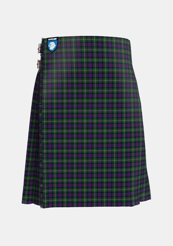Traditional_Davidson_Double_Tartan_444_kilt_front_image_with_pleated_design_and_adjustable_buckles_for_men