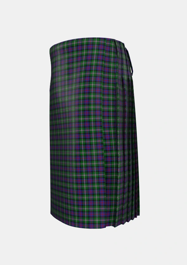 Traditional_Davidson_Double_Tartan_444_kilt_left_image_with_pleated_design_and_adjustable_buckles_for_men