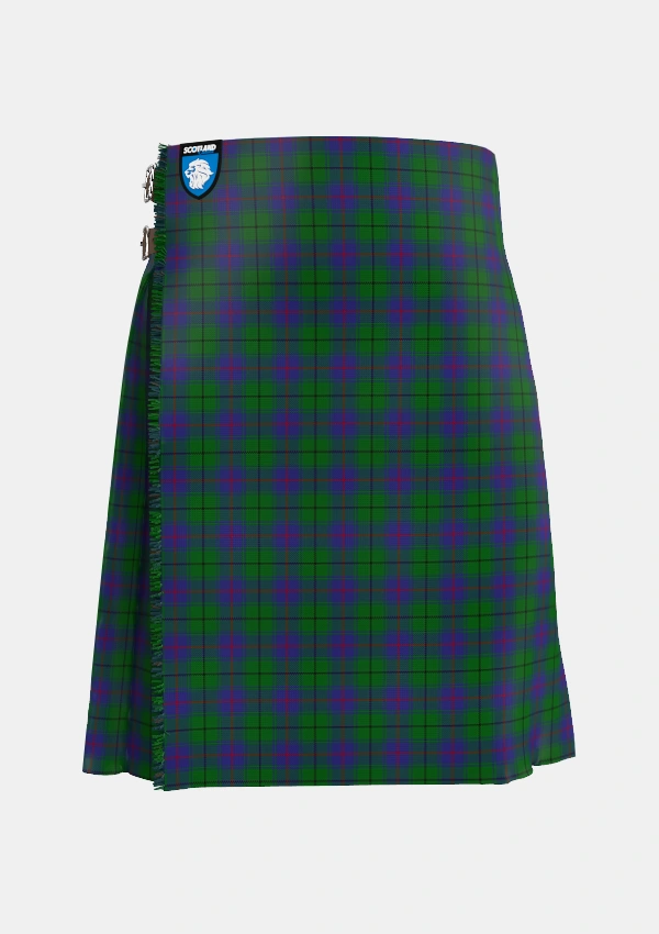 Traditional_Davidson_Half_Tartan_1076_kilt_front_image_with_pleated_design_and_adjustable_buckles_for_men