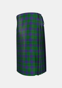 Traditional_Davidson_Half_Tartan_1076_kilt_left_image_with_pleated_design_and_adjustable_buckles_for_men