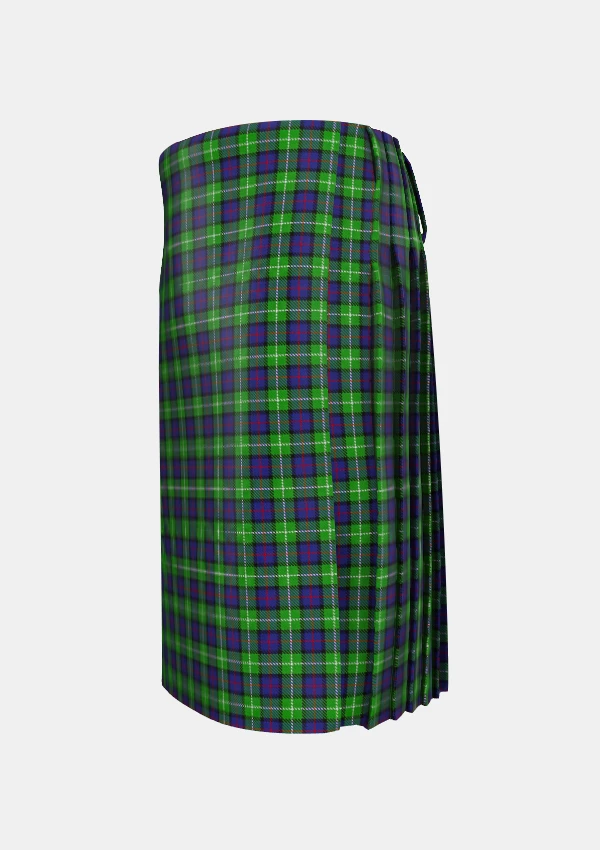 Traditional_Davidson_of_Tulloch_Tartan_1360_kilt_left_image_with_pleated_design_and_adjustable_buckles_for_men