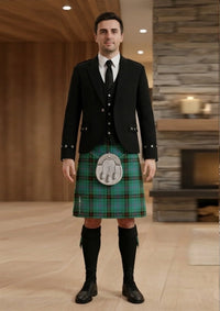 Traditional_Davidson_tartan_Kilt_and_Argyle_Jacket_Kilt_Outfit_front_image