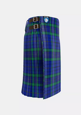 Traditional_Davies_of_Wales_Tartan_kilt_right_image_with_pleated_design_and_adjustable_buckles_for_men