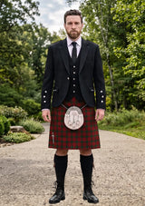 Traditional_Denny_Hunting_Tartan_518_Kilt_and_Argyle_Jacket_Kilt_Outfit_front_image