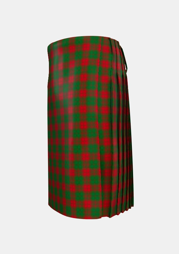 Traditional_Dewar_Tartan_3400_kilt_left_image_with_pleated_design_and_adjustable_buckles_for_men