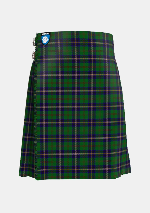 Traditional_Dodd_of_Branford_Tartan_4686_kilt_front_image_with_pleated_design_and_adjustable_buckles_for_men