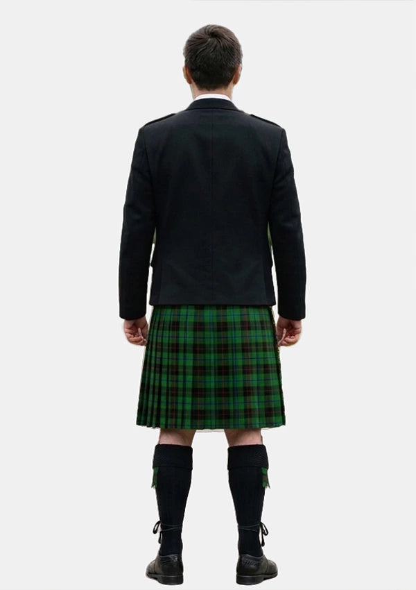 Traditional_Douglas_Black_Tartan_1029_Kilt_and_Argyle_Jacket_Kilt_Outfits_back_image