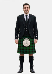 Traditional_Douglas_Black_Tartan_1029_Kilt_and_Argyle_Jacket_Kilt_Outfits_front_image