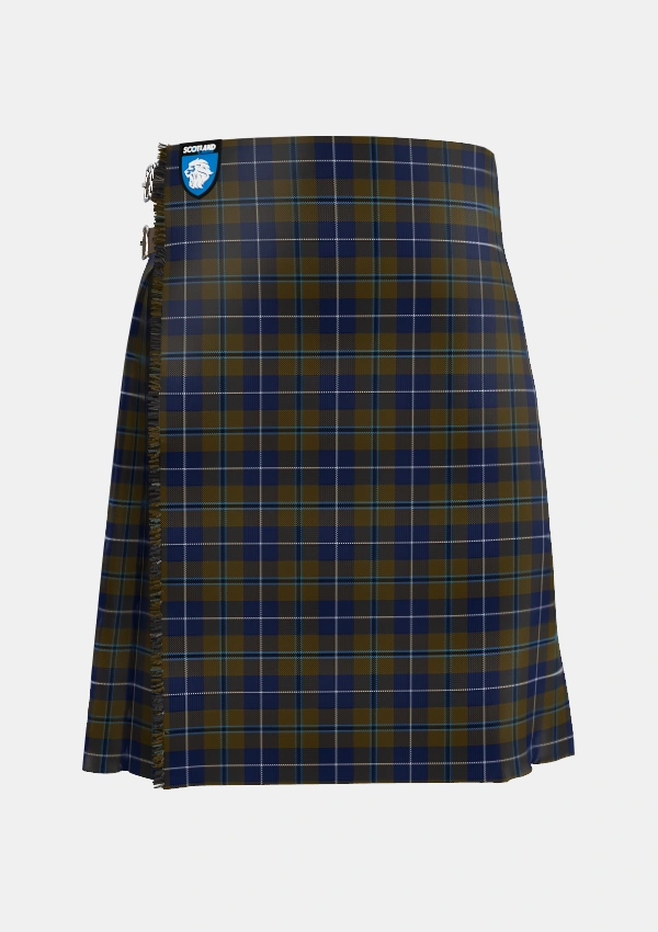 Traditional_Douglas_Brown_Tartan_2523_kilt_front_image_with_pleated_design_and_adjustable_buckles_for_men