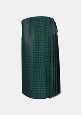 Traditional_Douglas_Green_Wilsons_Tartan_1032_kilt_left_image_with_pleated_design_and_adjustable_buckles_for_men