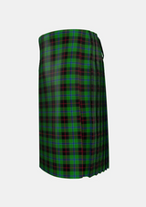 Traditional_Douglas__Black_Tartan_kilt_1029_left_image_with_pleated_design_and_adjustable_buckles_for_men