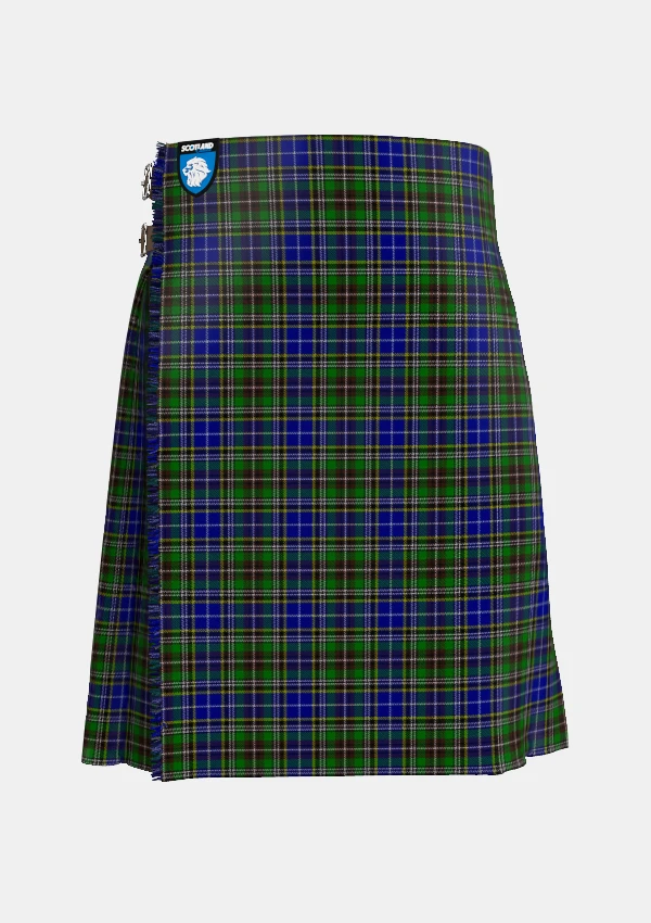 Traditional_Dowling_Tartan_4708_kilt_front_image_with_pleated_design_and_adjustable_buckles_for_men