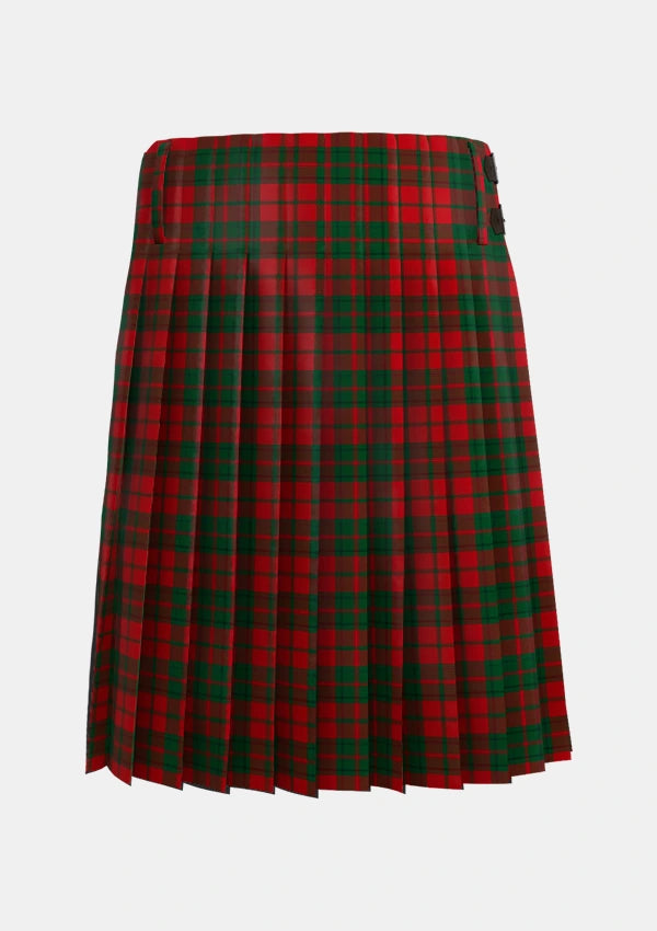 Traditional_Drummond_3_Tartan_897_kilt_back_image_with_pleated_design_and_adjustable_buckles_for_men