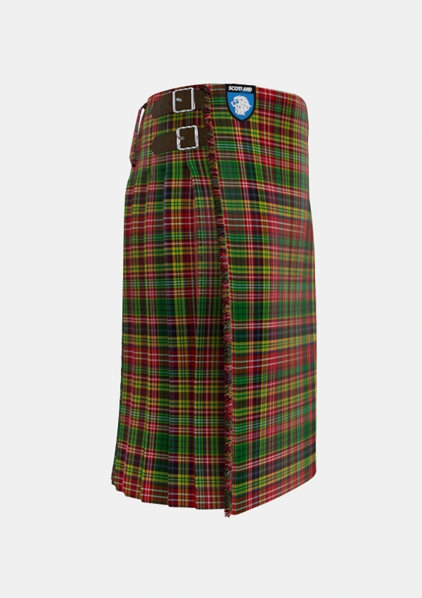 Traditional_Drummond_of_Strathallan_or_Ogilvy_Tartan_671_kilt_right_image_with_pleated_design_and_adjustable_buckles_for_men